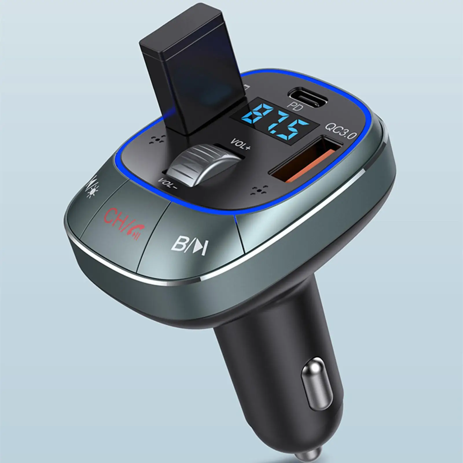 Автомобилен адаптер Bluetooth 360-градусова FM трансмитер съраунд звук за кола