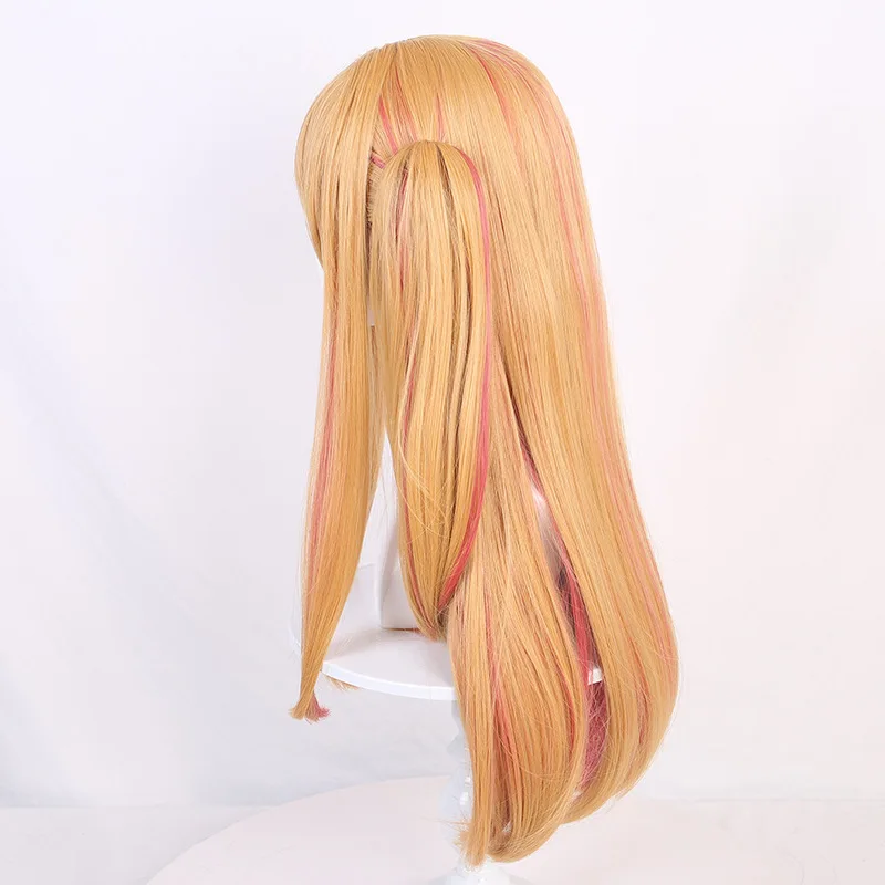 Oshi No Ko Hoshino Ruby Cosplay перука 70 см Директен оранжево-розово злато-розова перука Cosplay аниме Перуки Термоустойчиви синтетични перуки