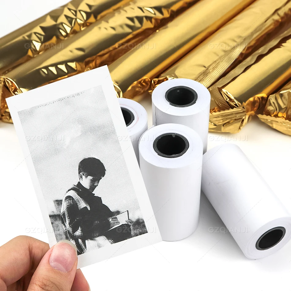 58 мм Бяла Термоэтикетка, Хартиена Ролка Хартия за банкноти и джоб за Преносим Bluetooth Принтер Peripage A6, Книжен Печат