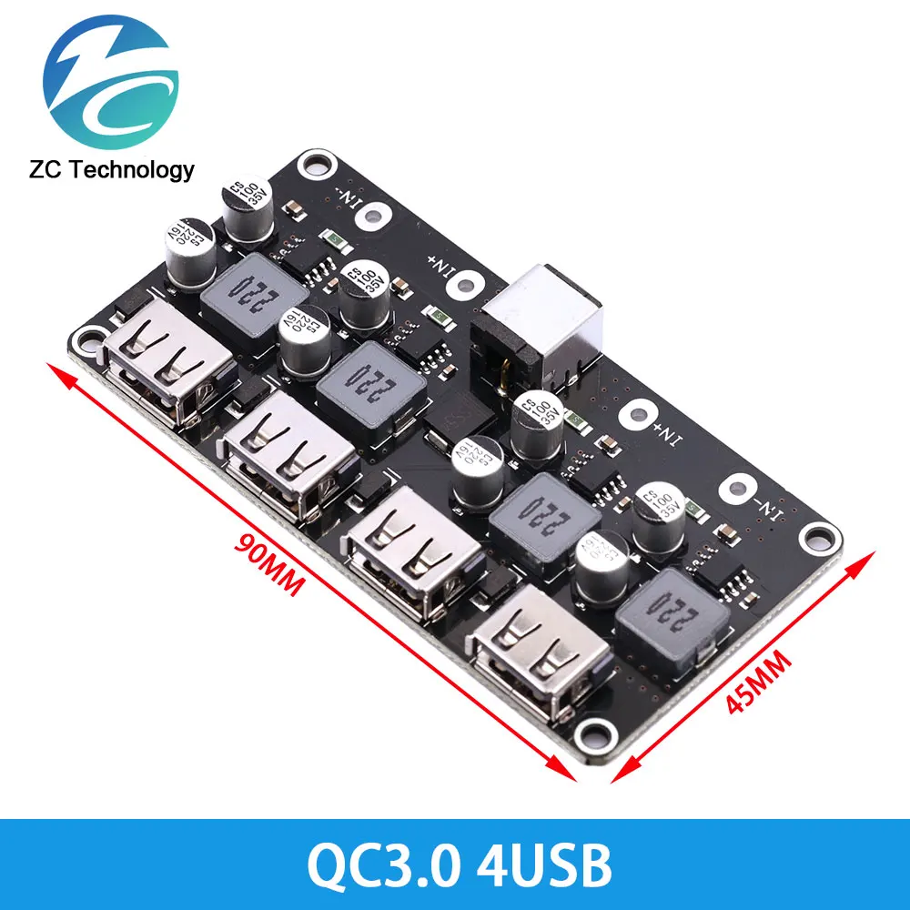 KC24 USB QC3.0 QC2.0 DC-DC стъпка надолу конвертор кабел за зареждане стъпка надолу модул 6-32 В 9, В 12 В 24 В за Бързо заплата Бързо зарядно устройство 3 В 5 В