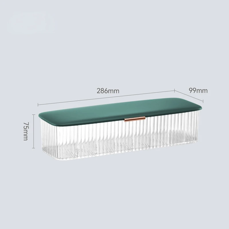 Прахоустойчив кутия за съхранение на кабел за предаване на данни на 8 клетки с капак на Контейнер за настолни канцеларски материали от прозрачна пластмаса за съхранение на линия за предаване на данни