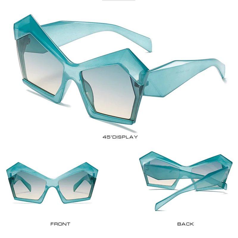 Модни Vintage слънчеви очила в голяма рамка Женски мъжки Луксозни Маркови дизайнерски Популярни слънчеви очила за пътуване и партита За жени Нюанси UV400