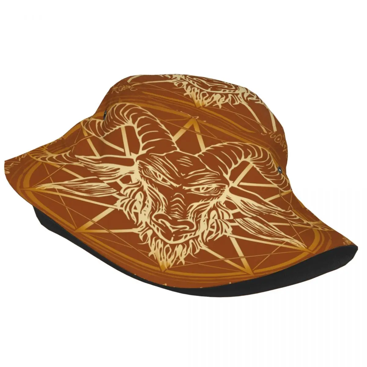 2023 Нова рибарска шапка Унисекс, модна шапка-боб, панама в стила на Бафомет, хип-хоп Gorros, ветрозащитная градинска панама