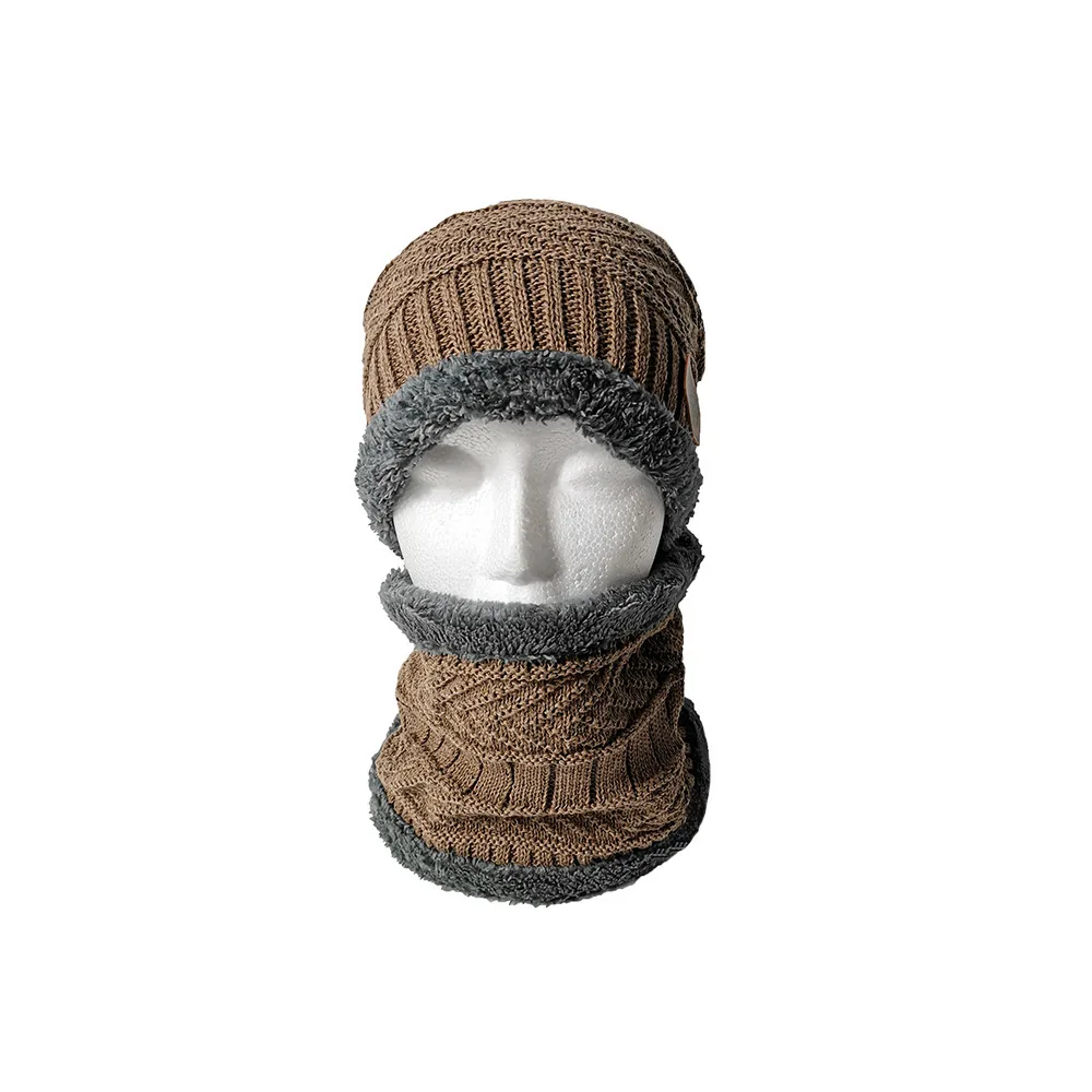 Coral Fleece Scarf Зимна Шапка Soft Men ' s Beanie шапка мъжка Warm Hat gorras hombre Knit Letter Double Layer Cap капачка дамски