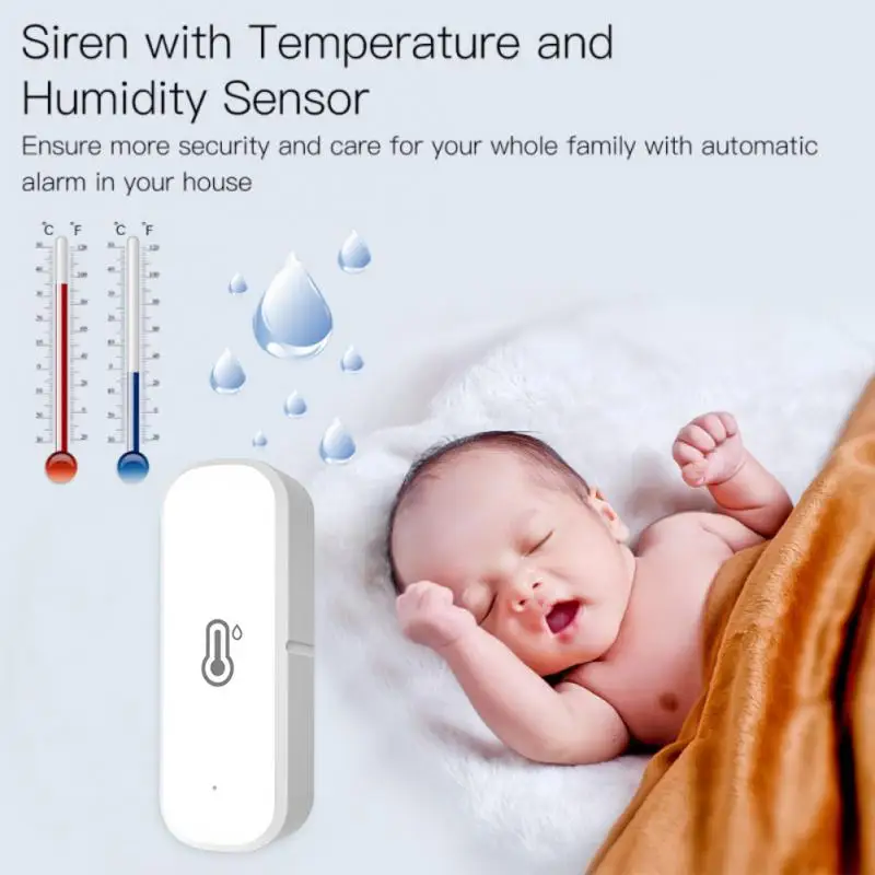 Sasha ZigBee/WiFi Интелигентен сензор за температура и влажност на въздуха, работещ на батерии, ZigBee Smart Home Security, работещ с Алекса Google Home