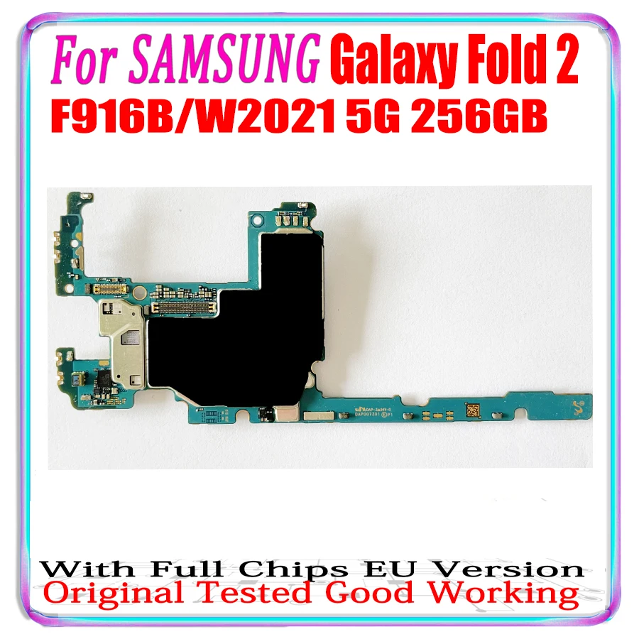 Оригиналната Разблокированная дънна Платка Samsung Galaxy Fold 2 F916B W2021 5g SM-F916B 256GB дънна Платка дънна Платка Логическа заплата