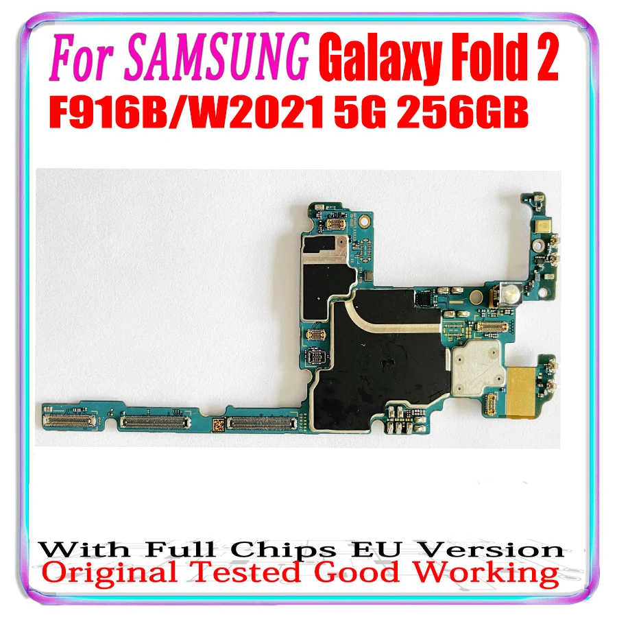 Оригиналната Разблокированная дънна Платка Samsung Galaxy Fold 2 F916B W2021 5g SM-F916B 256GB дънна Платка дънна Платка Логическа заплата