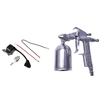 1 Комплект Пистолет-пръскачка за електрически инструменти с дюзата 0.5 mm K-3 и 1 Комплект Бобини за Запалване, Свещи и Кабели