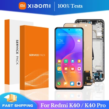 100% Тест За Xiaomi Redmi K40 LCD Дисплей С Рамка, Сензорен дисплей, Дигитайзер За Redmi K40 Pro + K40 Ultra, LCD дисплей Hongmi