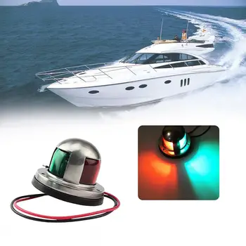 12V 2 in 1 Stainless Steel Waterproof Boat Marine Yacht Sailing Red Navigation LED Светлина Signal Lamp Морски навигационни светлини