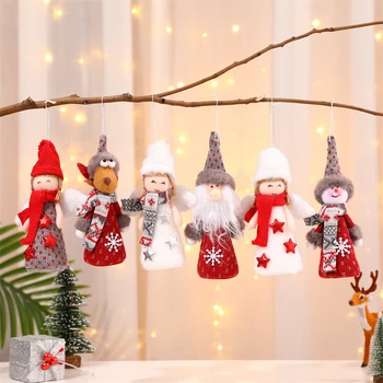 1бр Коледно дърво Висящи украшения 2023 Коледни подаръци, Коледни кукли-ангели Коледна украса за дома Натал Noel Decor
