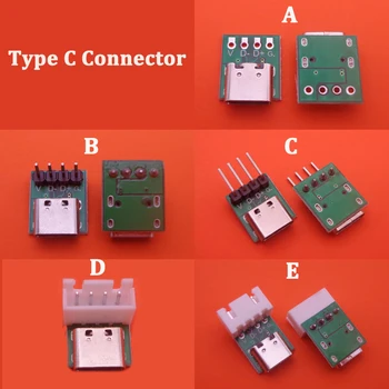 1бр Тип-C USB3.1 16-пинов до 2.54 мм Тип C Конектор 16P Адаптер Тест Печатна платка Пластинчатая Изход За Предаване на Данни по проводному кабел