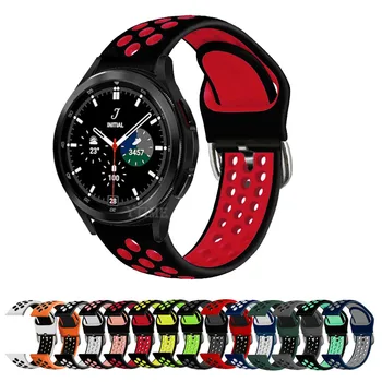 20 мм силикон каишка за Samsung Galaxy Watch4 40-44 мм/Watch 4 Classic 42-46 мм гривни Galaxy Active 2 Гривна-колан
