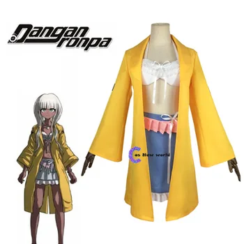 2020 НОВ Danganronpa V3: Killing Harmony Анджи Йонага Cosplay костюм Униформи аниме жълт костюм за Хелоуин и перука