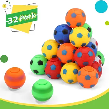 32 бр. детски футболни декомпрессионные футболни пальчиковые топки, футболни декомпрессионные играчки, сувенири за Великден партита, въртящата се за опаковане на подаръци Pinata