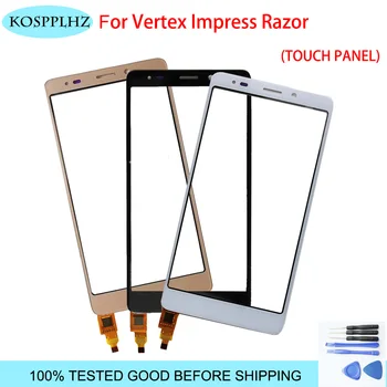 5,0 инча за vertex impress Razor, 4G, сензорен екран, преден стъклен панел, Части за ремонт, за подмяна на лещата, мобилен телефон + Инструменти
