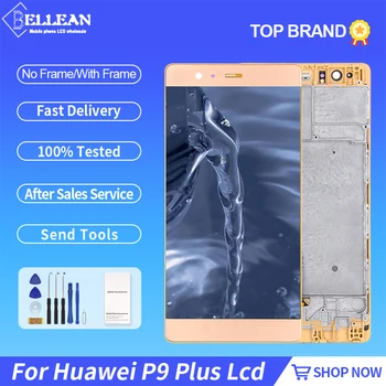 5,5-Инчов Дисплей P9Plus За Huawei P9 Plus С чувствителен на Допир LCD панел, Дигитайзер EVA L09 L19 VIE L09, Подмяна Монтаж на Рамката