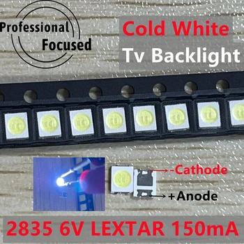 500ШТ Оригинален LEXTAR 2835 3528 1210 6V 2W SMD LED За ремонт на подсветката на телевизора със студена бяла LCD LED подсветка