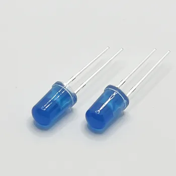 50шт 5 мм led диод, 5 mm Асорти комплект сини светодиоди с разпръснати кръгла глава 