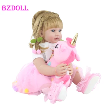 60 см, силиконова кукла Reborn Бебета, Руса, Принцеса, Скъпа, Bebe, Наряжаемая играчка, подарък за Рожден Ден