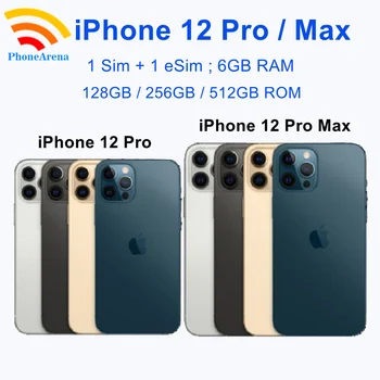 95% чисто Нов Оригинален iPhone 12 Pro/12ProMax 128 GB, 256 GB ROM, 6 GB RAM Super Retina OLED Face ID Отключена iPhone12 Promax 5G