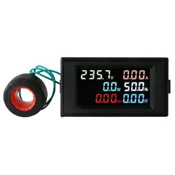 AC200-450V 100A LCD Дигитален Панел Ваттметр Енергия електромера Напрежение, Волтметър Ток, Амперметър Показател Честота