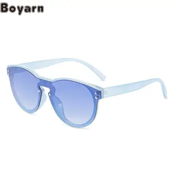 Boyarn Слънчеви очила нова форма в стил steampunk в една голяма рамка, Жабьи очила Модерен Цели слънчеви очила Eyewear F