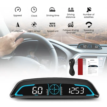 G3 GPS HUD Heads Up дисплей, автомобил скоростомер, интелигентен дигитален будилник, напомняне, м, аксесоари за автомобилна електроника, диагностичен инструмент