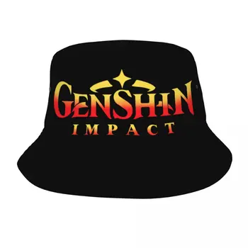 Genshin Impact Логото На Панама Шапки На Жените И Мъжете Унисекс Мода Аниме И Манга Игра Лятна Рибарска Шапка
