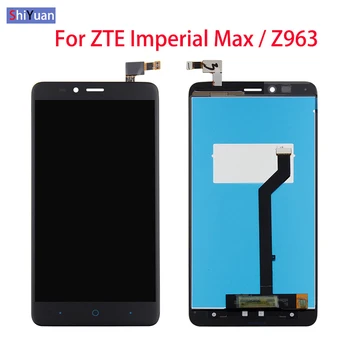 LCD Дисплей За ZTE Imperial Max Z963 Z963VL Z963U LCD екран Дигитайзер Touchpad Сензор Събере с Рамка 6,0 см
