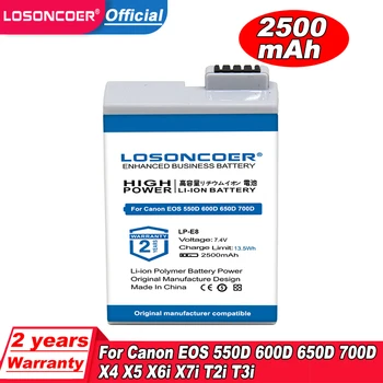 LOSONCOER Батерия 2500 ма LP-E8 LPE8 Батерия За Canon EOS 550D 600D 650D 700D Kiss X4 X5 X6i X7i Rebel T2i T3i T4i T5i