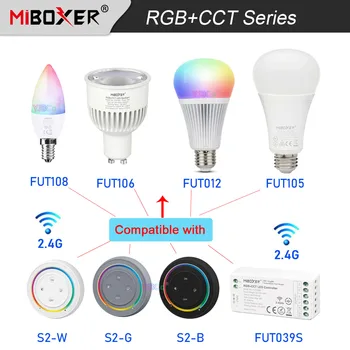 Miboxer 2,4 G Модел на дистанционно управление RGB + CCT led Контролер Кръг Бяло/Черно/Сиво превключвател на диммера за Milight RGB + CCT Led Лампа с нажежаема Жичка