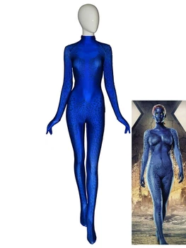 Mystic Cosplay костюм от ликра Xmen Mystic костюм 3D принт X-men супергерой Хелоуин зентай гащеризони за момичета