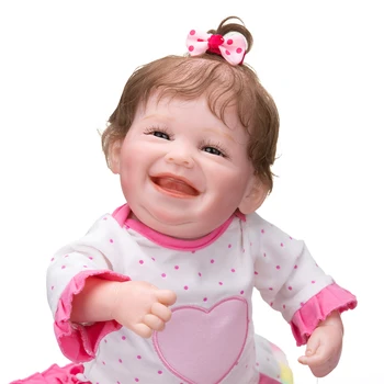 NPK 49 см цялото Тяло Мека Силиконова Кукла Baby Reborn Bebe Happy Sweet Baby Водоустойчива Играчка За Баня