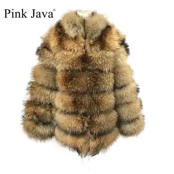 Ppink java QC19118 дамско палто от естествена кожа на миеща мечка, ново записване, топла разпродажба, модерно палто,