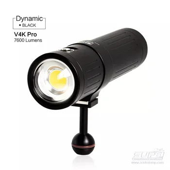 Scubalamp V4K Pro Video Light 7600 лумена бял турбо подводно гмуркане снимка водоустойчив заполняющий лампа