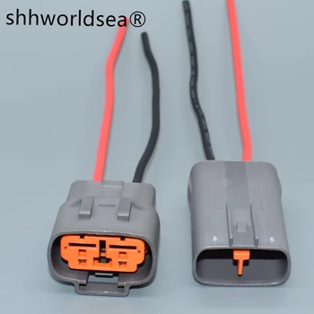 shhworldsea 2-пинов херметичен автомобилен конектор серия 7,8 мм, мъжки или женски конектор кабел 6195-0060 6195-0057 за Mazda wire