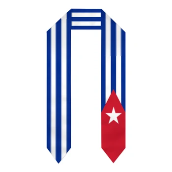 Бала Колан, шал с флага на Куба, шал, орар, сапфирово синьо със звездна лента, аксесоар за рокли, Бакалавър, Лентата на 180 *14 см