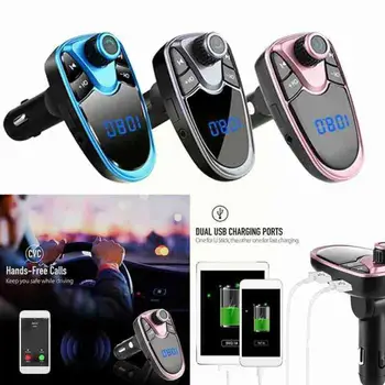 Безжичен Комплект за Кола Bluetooth FM Трансмитер MP3 Плеър Радиопривод Зарядно Устройство и Адаптер за USB TF USB Flash-Радиокарта Аксесоар Supp U7S5