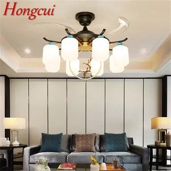 Вентилатори Hongcui Лампа с дистанционно управление Творчески дом на декоративна лампа за дневна, коридор, спалня