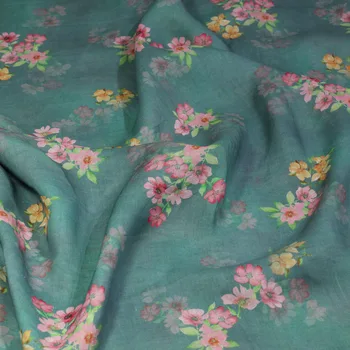 Висококачествен плат за шиене по квадратни метра плат с принтом Рами, сиво-синята пола, облекло, риза Hanfu, плат Чонсам