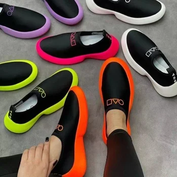 Дамски обувки 2022, модни маратонки за бягане, Чорапи, обувки, дишаща и ежедневни спортни обувки Socofy, дамски обувки на равна подметка, Zapatos Mujer