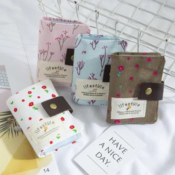 Дамски опаковка с цветни картички, творчески текстилен титуляр за кредитни карти, Нова холщовая чанта за визитки, женствена чанта за притежателите на карти