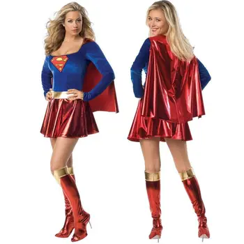 Дамски парти за Хелоуин, карнавалните костюми на супергерой Superwomen, чудо-костюм на Супер Момичета