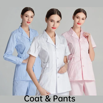 Дамски униформи на медицински сестри, Стоматолози ексфолианти, Клинична лаборатория, Хирургична палто и Панталони за грижа