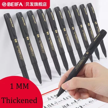 Дръжка за подпис с голям капацитет Beifa, бързосъхнеща гел писалка caneta химикалка 1.0 mm, черни мастила за свободно писма, канцеларски материали за учениците