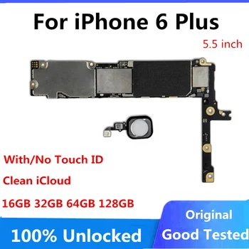 Заводска за отключване на дънната платка на iPhone 6 Плюс 16 GB 64 GB 128 GB, 100% оригинал за iPhone 6 Plus с логиката на плащане Touch ID/без нея