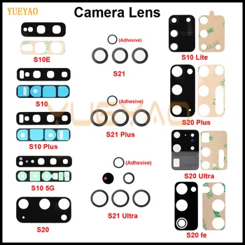 Задната Стъклен Капак на Обектива на Камера за Задно виждане Замяна За Samsung S10 5G Lite S10E S20 S21 Plus Ultra Стъклена леща на Камерата за Обратно виждане + Лепило