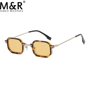 Квадратни Слънчеви очила За жени и Мъже с градиентными лещи в тънки метални рамки от сплав, Маркови дизайнерски Луксозни Модерни Слънчеви очила