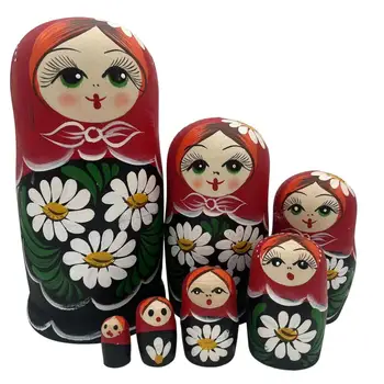 Колекция матрешек с ръчно рисувани, украса за детски играчки, традиционна кукла за момичета, Подаръци, Сувенир, кукла